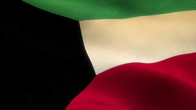 Kuwait Country Close Up Flag Background