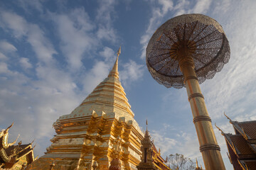 Phra That Doi Suthep Temple important religious traveling destination in Chiangmai province northern of thailand	
