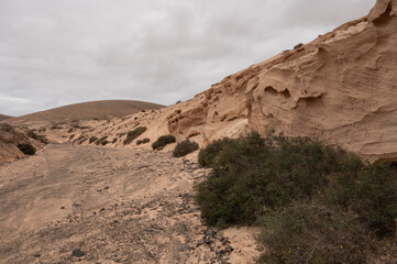 Barranco de los Encantados, paisaje f&oacute;sil del norte de Fuerteventura