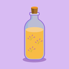 Silhouette vector illustration of bottle vector illustration with Vegas medicine
