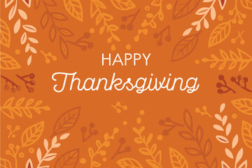 Obraz premium Happy Thanksgiving Autumn Leaves Background Design
