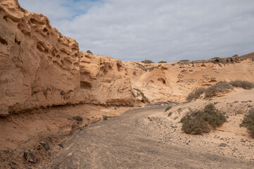 Barranco de los Encantados, paisaje f&oacute;sil del norte de Fuerteventura