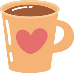 Yellow Mug with Heart Accent