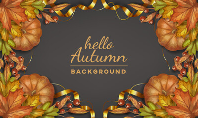 modern realistic fall background design