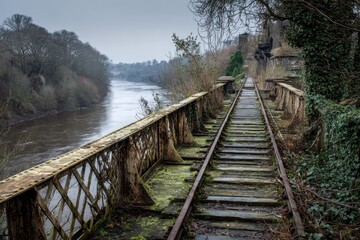 Naklejka premium Abandoned railway bridge