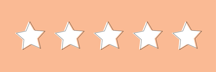 Modern star rating bar design in vector format showing 5-star reviews in yellow and black themes. Perfect for web interfaces, user feedback, reviews, eCommerce, and mobile UI design&nbsp;element . Vector I