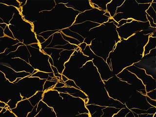 Golden black marble premium background. Vector illustration.