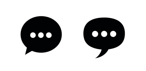 Two Speech Bubbles with Ellipsis Dots Depicting Message Pending