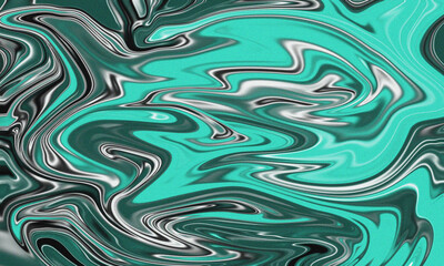 Vibrant Abstract Fluid Art with Teal and Silver Swirls new 2025 trendy grainy background