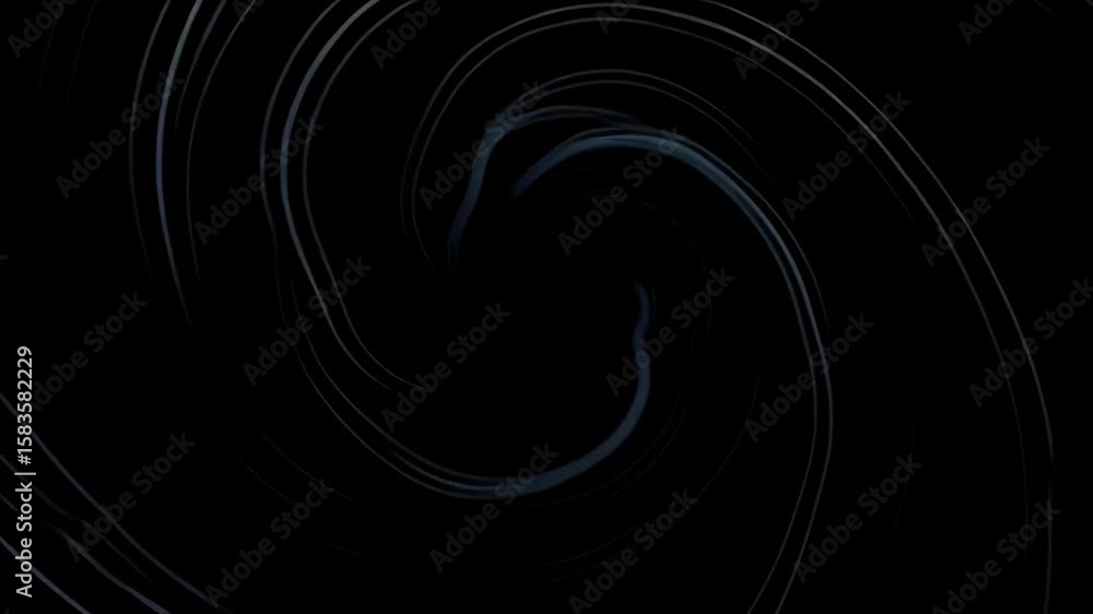 Poster dark abstract swirl lines motion isolated on black background loop animation