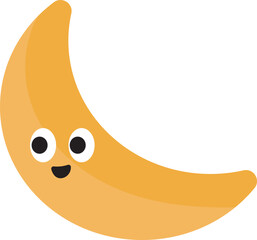 Crescent Moon with Face