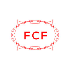 FCF Letter Initial Logo Design Template Vector Illustration