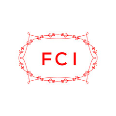 FCI Letter Initial Logo Design Template Vector Illustration