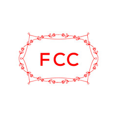 FCC Letter Initial Logo Design Template Vector Illustration