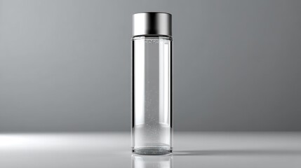 3D model of a clear glycolic toner in tall container