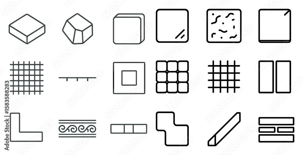 Poster the image is a collection of various shapes and lines, each with its own unique size and color. the 