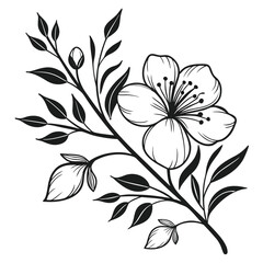 Minimalist black and white line art illustration with geometric elements