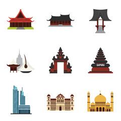 Fototapeta premium Illustrative Compilation of Diverse Architectural Styles, Featuring Iconic Structures, and Buildings