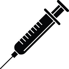 syringe vector silhouette