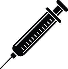 syringe vector silhouette