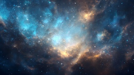 Fototapeta premium Cosmic galaxy abstract background featuring realistic star clusters deep space textures glowing nebula lighting natural photo realistic depth viewed from a wide angle perspective