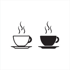 Minimal Coffee Cup Silhouette Icons