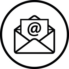 black email icon on transparent background. flat style. mail icon for your web site design, logo, app, UI