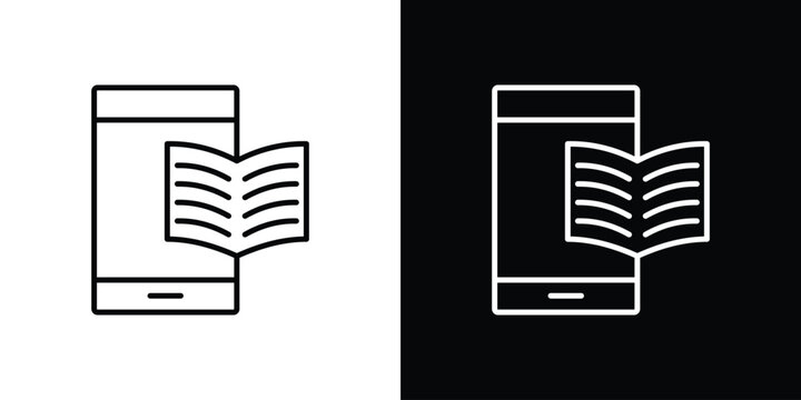 Ebook icon editable concept. editable vector stroke symbols