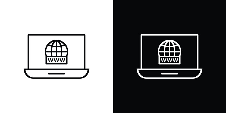 Domain icon editable concept. editable vector stroke symbols