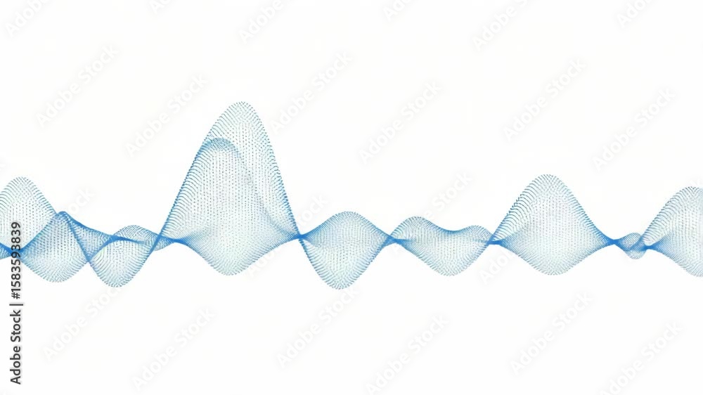 Poster abstract blue wave patterns on a white background create a modern and dynamic design with a technolo