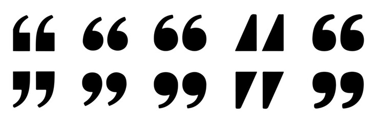 modern quote icon set for social media and web
