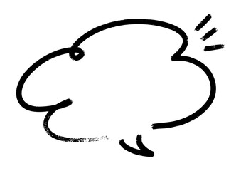 ペンの手書き吹き出し_黒