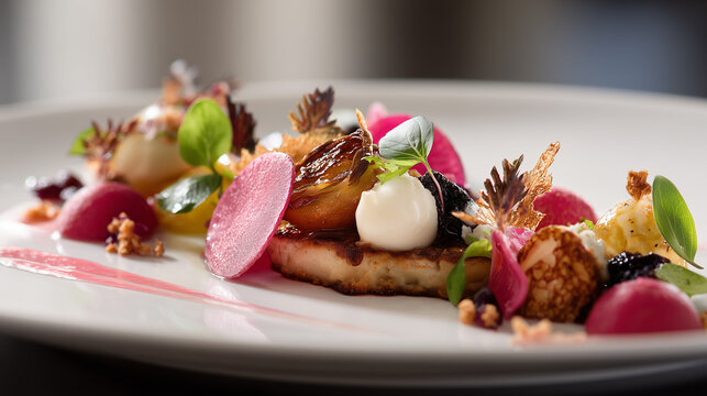 Delicious gluten free meal on a plate, healthy food concept with fresh ingredients, perfect for diet and lifestyle themes.