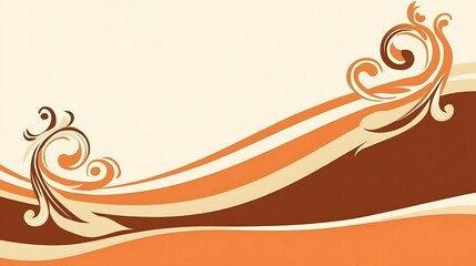 Ornate, flowing swirls in warm colors