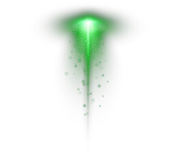 UFO green light isolated. 