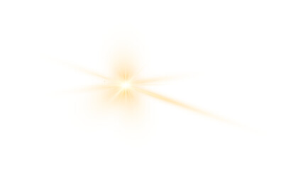 Shine glowing star. PNG Golden Spark isolated