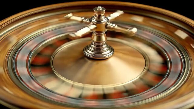 Gambling enthusiasts gather around an intricate roulette wheel during an exciting evening at a casino event