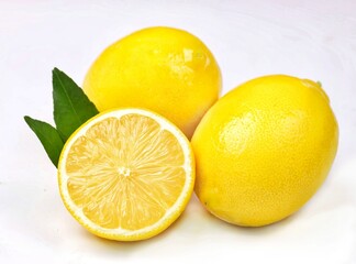Lemon isolated with white background