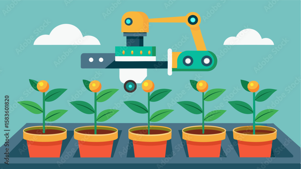 Poster an aipowered robotic machine that can precisely plant seeds at the most optimal depth and spacing re