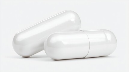 The white capsules representing modern pharmaceutical innovation and health supplements.