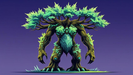  Fantasy Treant Creature with Crystal Heart