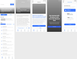 Daily Bible Reading, Scripture Study, Verse Highlights & Prayer Journal App Ui Kit  Template 
