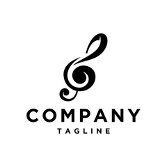 Fototapeta premium Music notes melody logo design