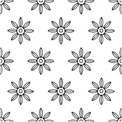Seamless floral pattern with delicate flower motifs for textile design and backgrounds