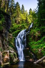 The highest waterfall inKarkonosze range - Kamieńczyka waterfall