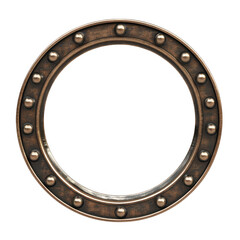 Steampunk porthole frame isolated on transparent background