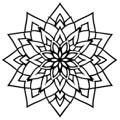 Elegant Mandala Line Art Ornament Vector
