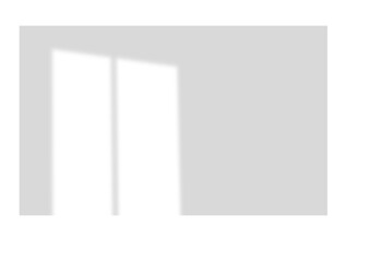 An open white door with a blank label against a white wall, perfect for showcasing your gallery art or interior design Shadow effects, drop shadow,