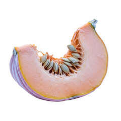 Frozen Pumpkin Slice:  Close-up, Detailed, Vibrant Orange, Autumnal, Food Photography