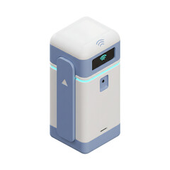 3D smart waste bin with digital connection